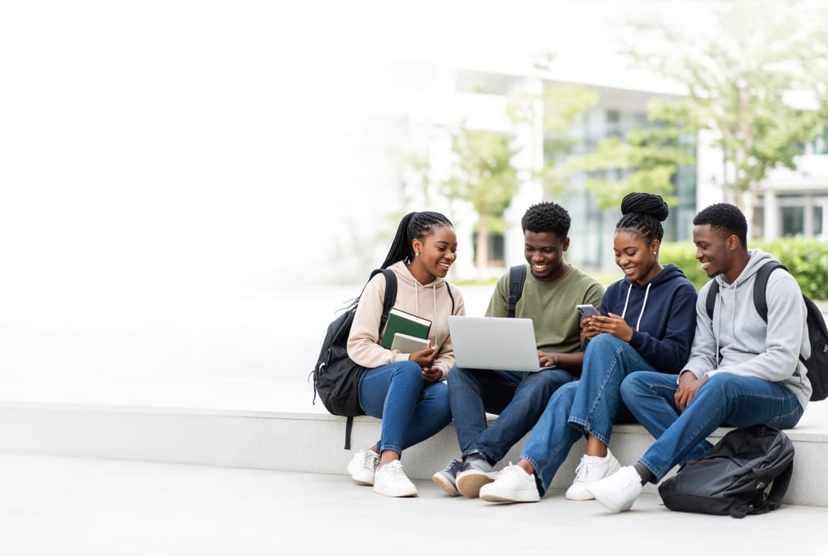 Students buying and selling on campus